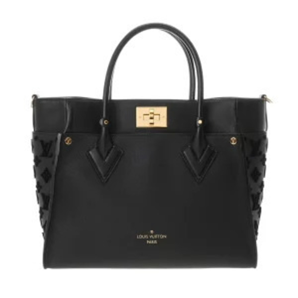 Louis Vuitton On My Side Noir Black Calf Leather Monogram Tuftage Handbag